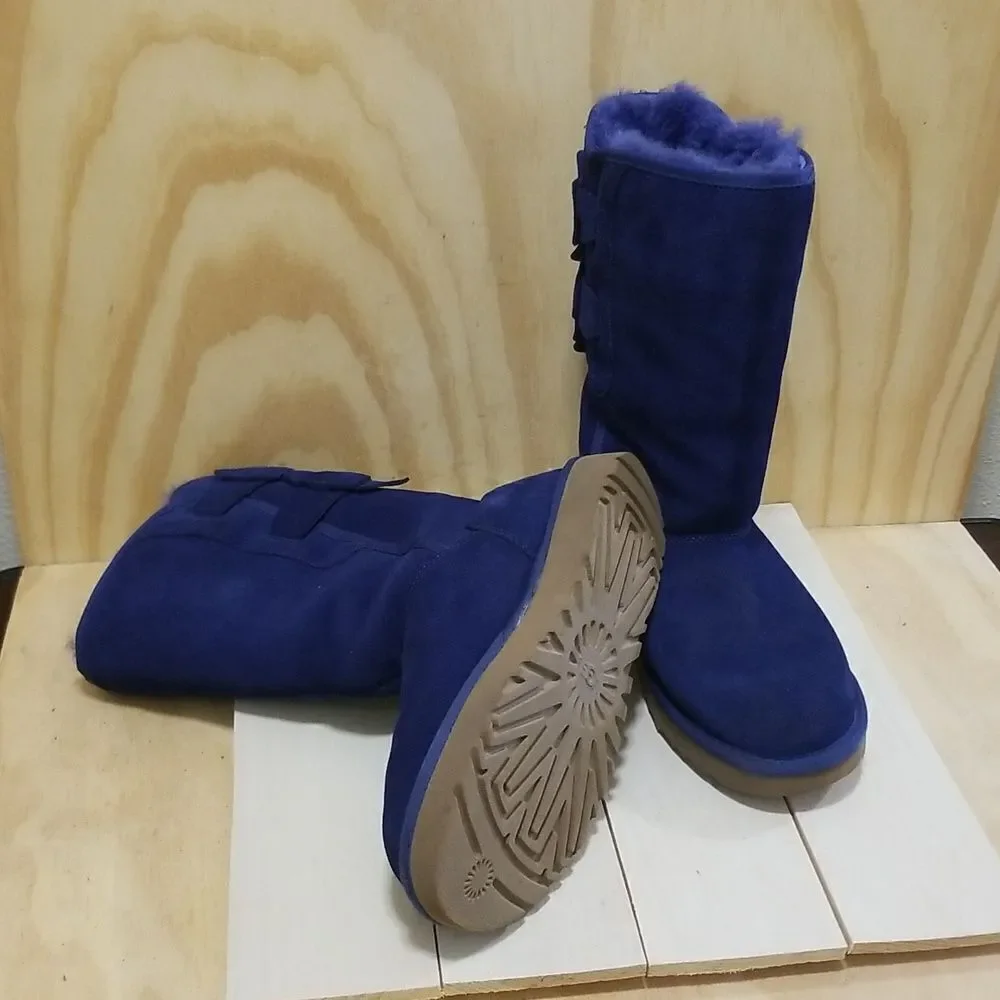 UGG Allegra Tall Blue Boots Women's sz 5 EU 39